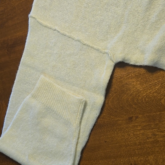 Womens Butter Yellow Sheer Sweater - Picture 5 of 6